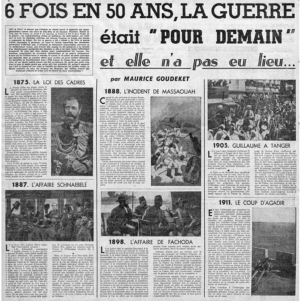 « 6 fois en 50 ans, la guerre était “pour demain” et elle n’a pas eu lieu »