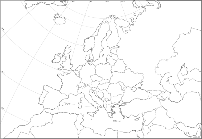 Un fond de carte du continent européen